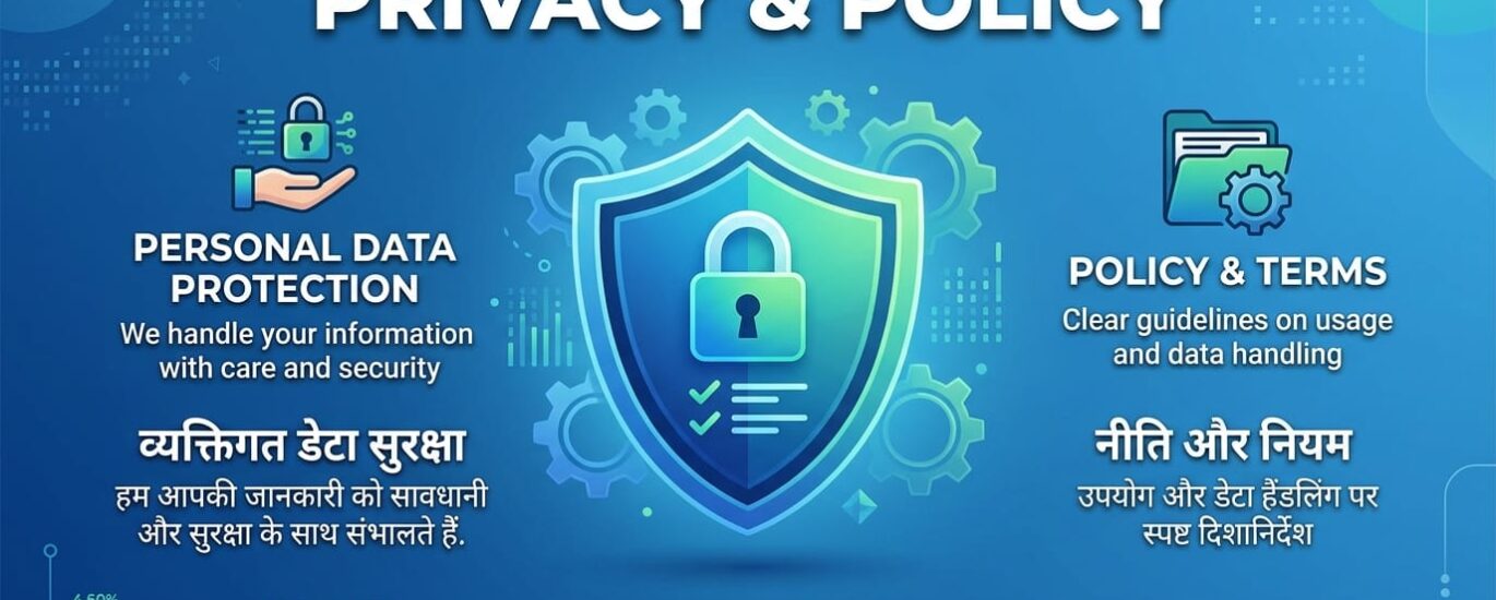 Privacy and Policy image showing personal data protection and policy terms for a digital marketing agency in Chhapra Bihar
