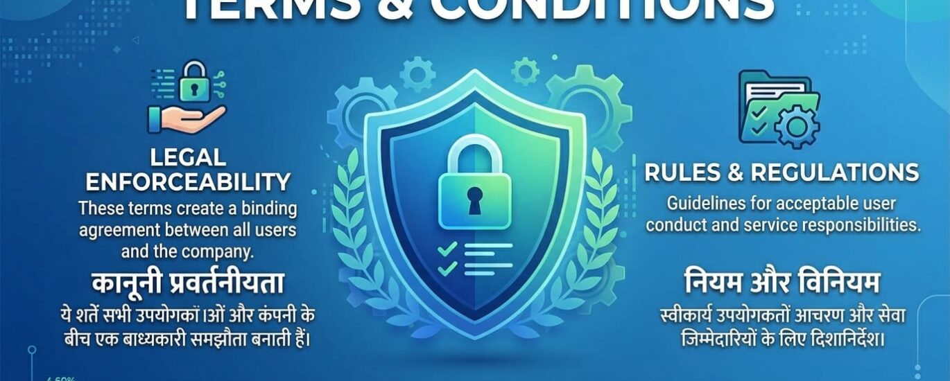 Terms and Conditions image showing legal enforceability and rules for a digital marketing agency in Chhapra Bihar