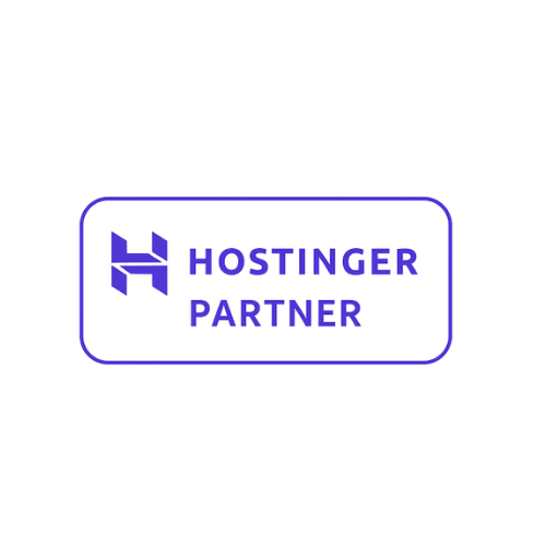 Hostinger Partner logo for reliable web hosting services.