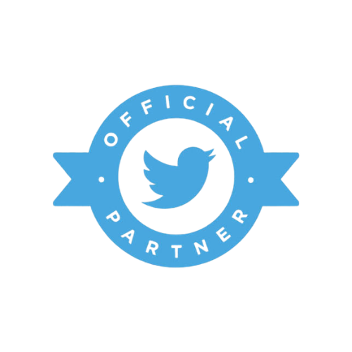 Twitter Official Partner logo for trusted digital marketing solutions.